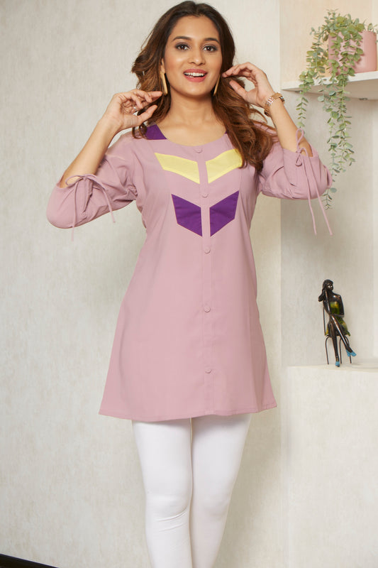Lilac Knot Details Tunic