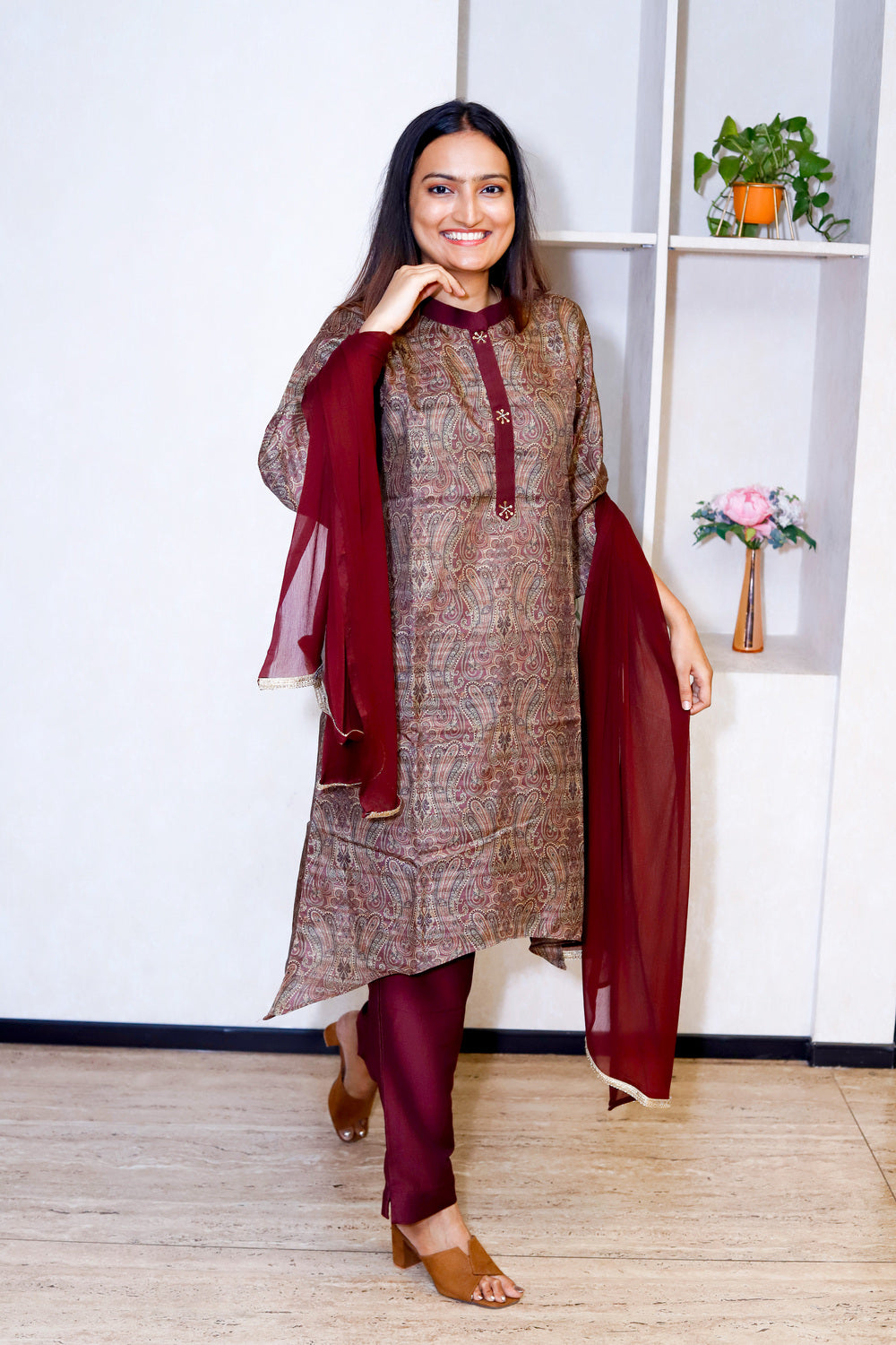 Printed Kurti Set With Dupatta