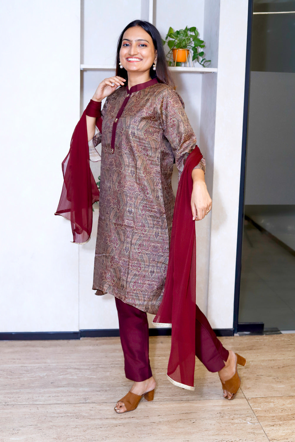 Printed Kurti Set With Dupatta