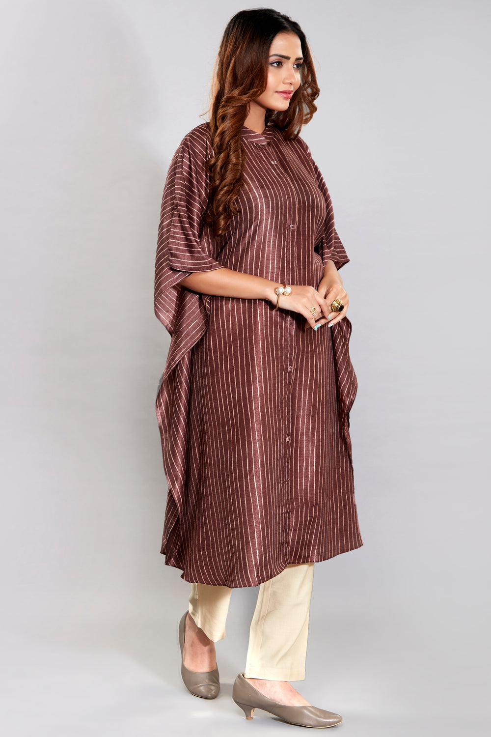 Stripes Printed Kaftan Kurti