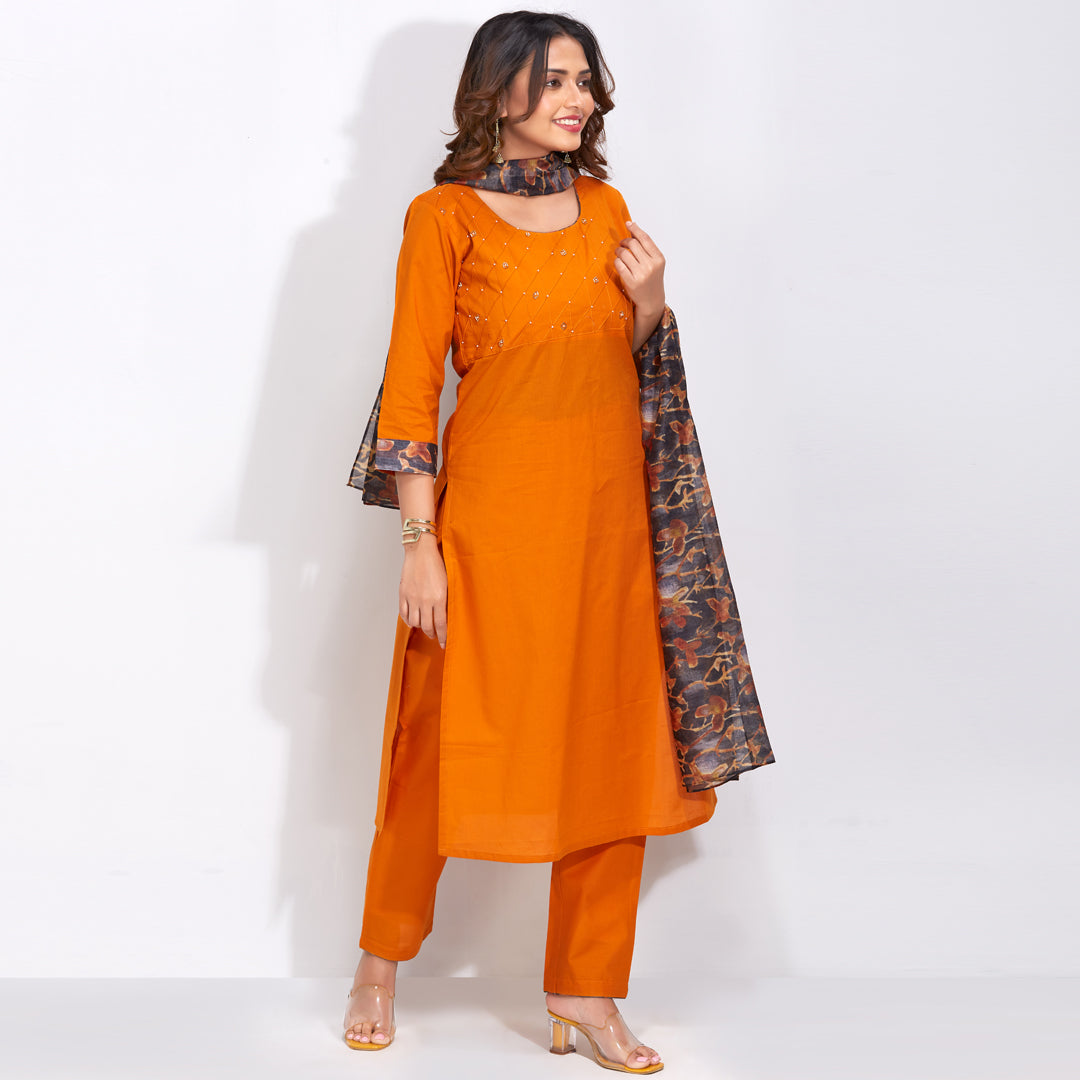 Plain Tulip Kurti (Orange) in Udaipur-Rajasthan at best price by Rangwala  Rajwadi Poshak Ghar - Justdial