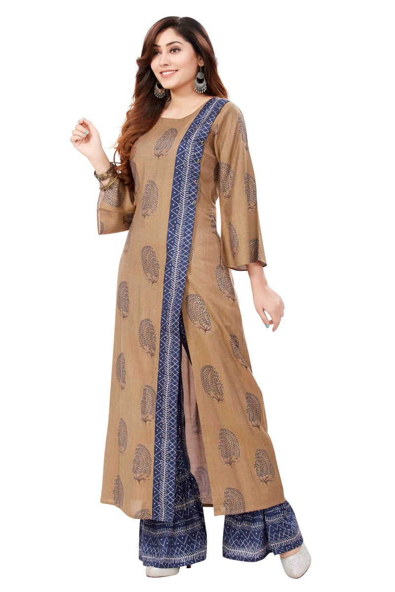 Chique indo western Printed Kurti With Palazzo