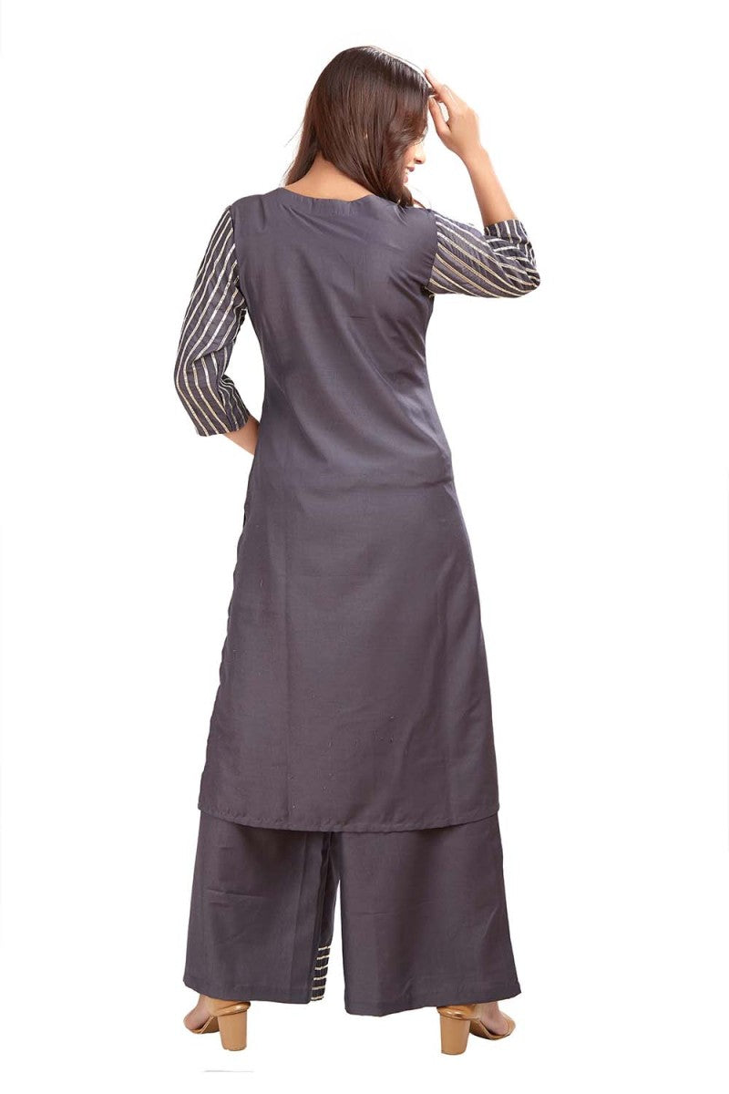 Smart Casual Plazzo Kurti Set