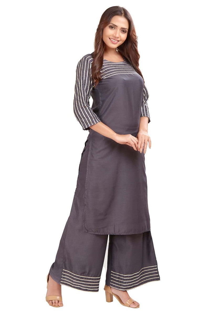 Smart Casual Plazzo Kurti Set