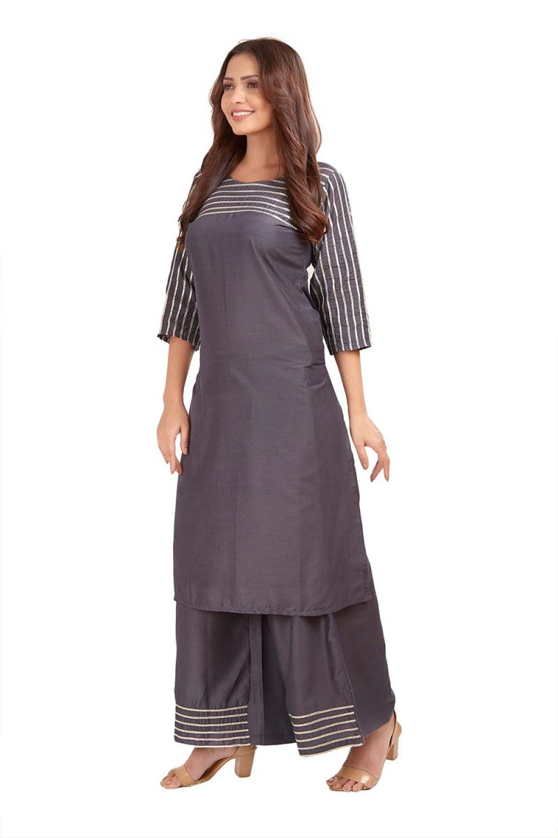 Smart Casual Plazzo Kurti Set