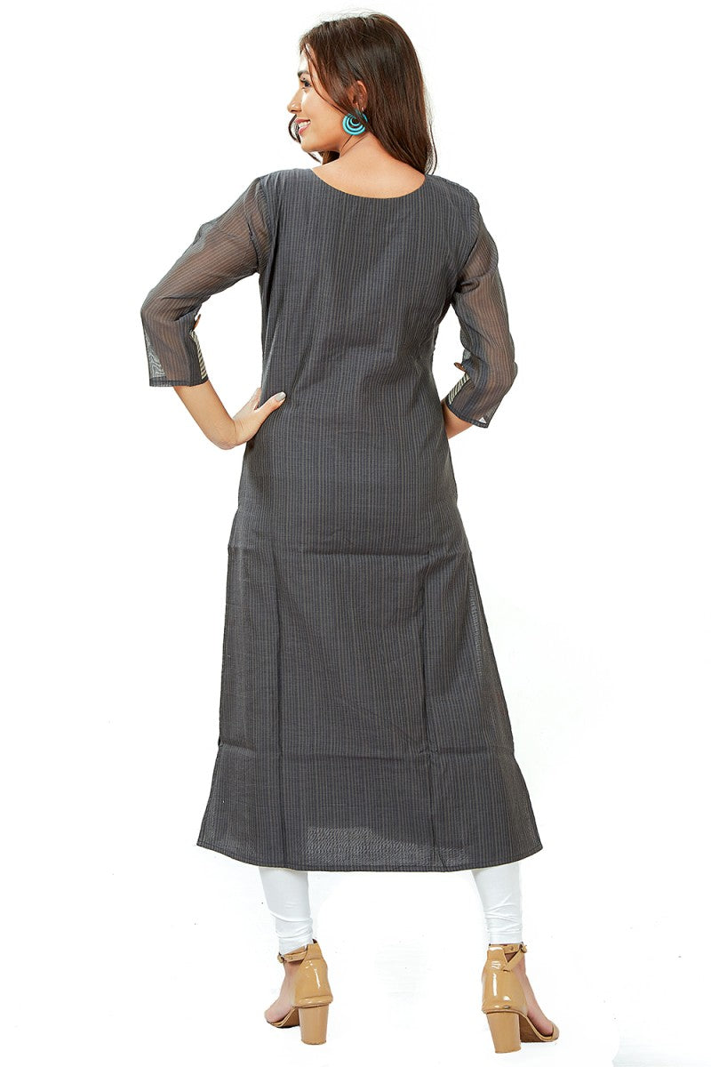 Geomentrical Printed Kurti In Chanderi